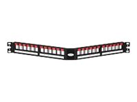 Furukawa - Tablero de conexiones - negro - 1U - 19" - 24 puertos