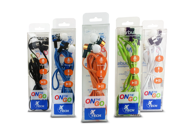 Xtech XTG-215 - Auriculares internos con micro - en oreja - cableado - conector de 3,5 mm