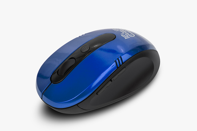 Klip Xtreme KMW-330 Vector - Ratón - ergonómico - óptico - 6 botones - inalámbrico - 2.4 GHz - receptor inalámbrico USB - azul