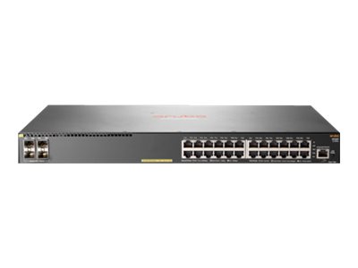 HPE Aruba 2930F 24G PoE+ 4SFP+ - Conmutador - L3 - Gestionado - 24 x 10/100/1000 (PoE+) + 4 x 1 Gigabit / 10 Gigabit SFP+ (enlace ascendente) - montaje en rack - PoE+ (370 W)