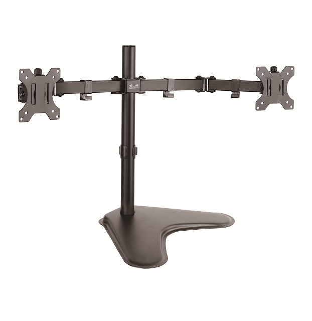 Klip Xtreme KPM-311 - Base para 2 pantallas LCD - plástico, acero de alta calidad - negro - tamaño de pantalla: 13"-32" - soporte para escritorio