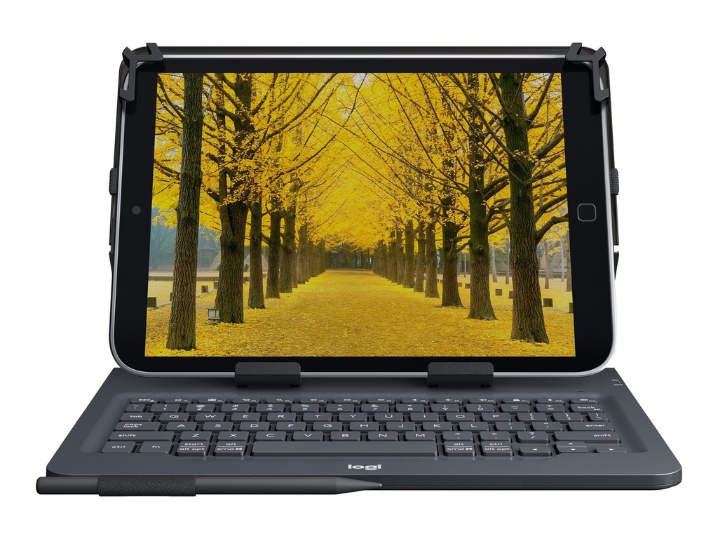Logitech Universal Folio for 9-10 inch Tablets - Caja de teclado y folio - inalámbrico - Bluetooth 3.0 - No incluye pluma digital