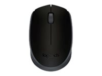 Logitech M170 - Ratón - diestro y zurdo - inalámbrico - 2.4 GHz - receptor inalámbrico USB - negro