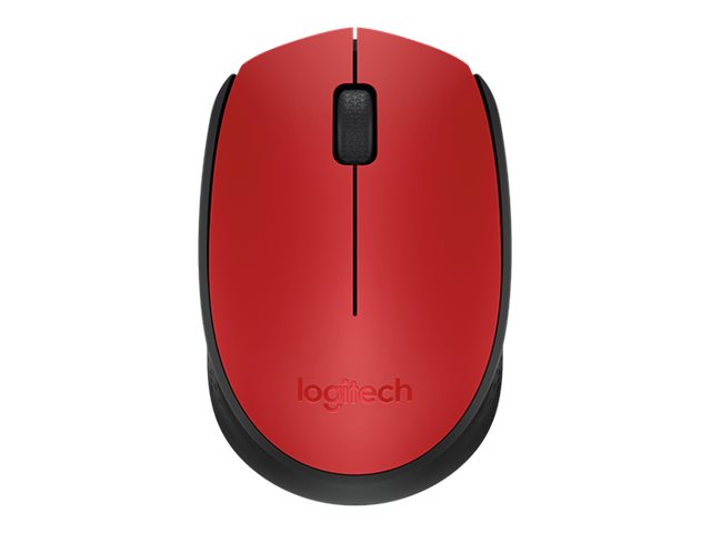 Logitech M170 - Ratón - diestro y zurdo - inalámbrico - 2.4 GHz - receptor inalámbrico USB - rojo