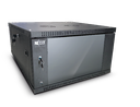 Nexxt Solutions SKD - Armario - instalable en pared - RAL 9005, negro barniz - 4U - 19"
