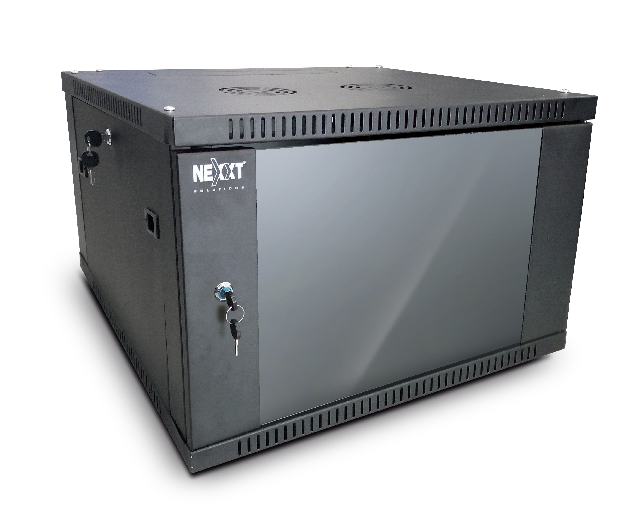 Nexxt Solutions SKD - Armario - instalable en pared - negro, RAL 9005 - 6U - 19"