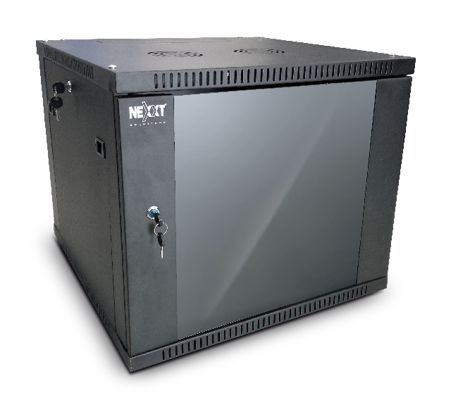Nexxt Solutions SKD - Armario - instalable en pared - negro, RAL 9005 - 12U - 19"