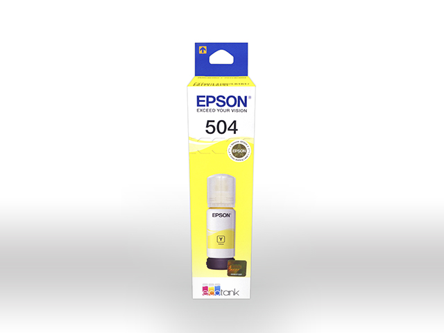 Epson 504 - 70 ml - amarillo - original - recarga de tinta - para EcoTank L4150, L6161, L6171, L6191