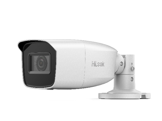 HiLook CCTV - Camara Bala 1080P - THC-B320-VF - Sensor CMOS - Resolucion 1920 x 1080 - IR 40mts EXIR 2,0 - Lente 2,8 A 12mm - Angulo 111° A 33° - Menu OSD - IP66 - Soporta: HD-TVI/AHD/CVI/CVBS - Funciones: BLC, DWDR, DNR - Fabricación: Front Cover: Metal - Main Body: Plastic - Bracket: Metal