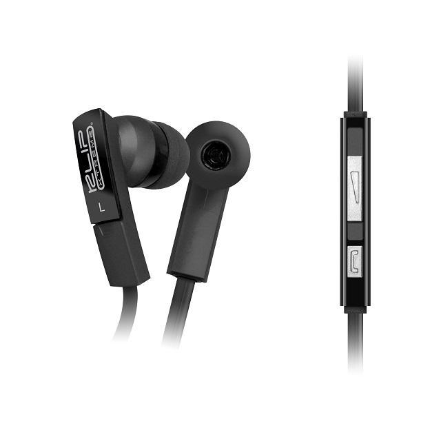 Klip Xtreme BeatBuds KHS-220 - Auriculares internos con micro - en oreja - cableado - conector de 3,5 mm - negro