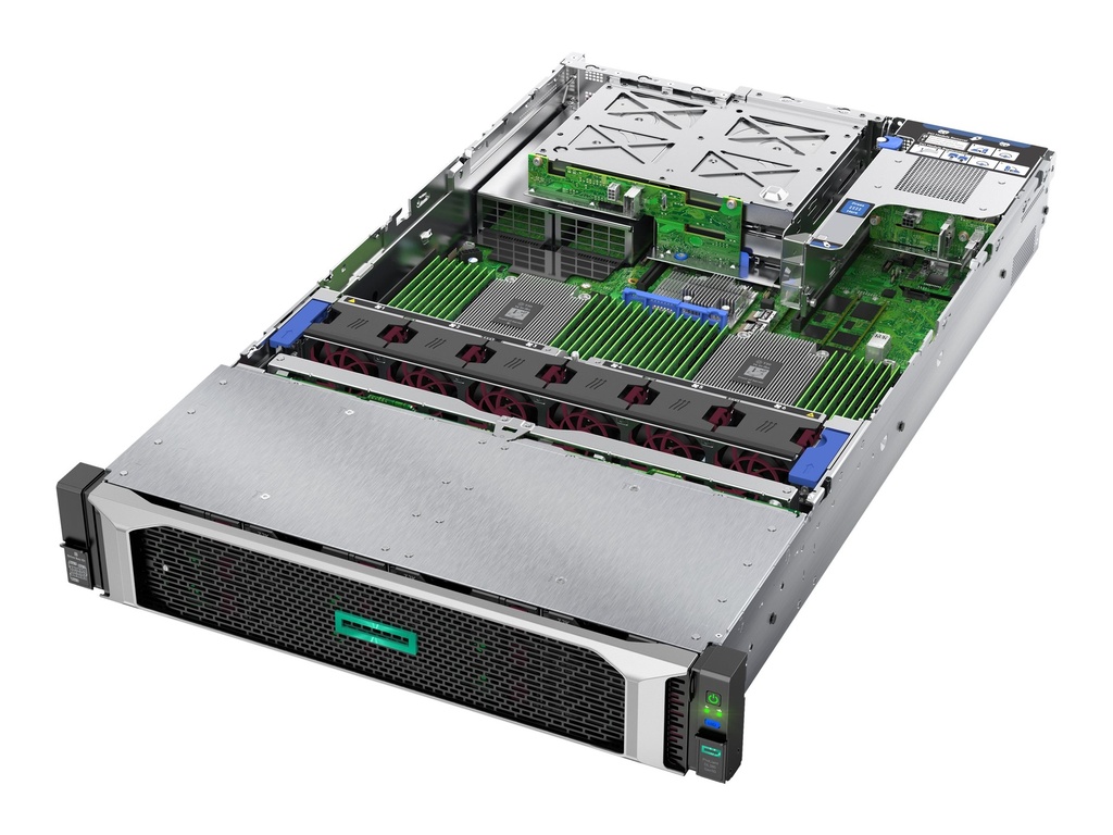 HPE ProLiant DL385 Gen10 Base - Servidor - se puede montar en bastidor - 2U - 2 vías - 1 x EPYC 7401 / 2 GHz - RAM 32 GB - SAS - hot-swap 2.5" bahía(s) - sin disco duro - GigE - monitor: ninguno