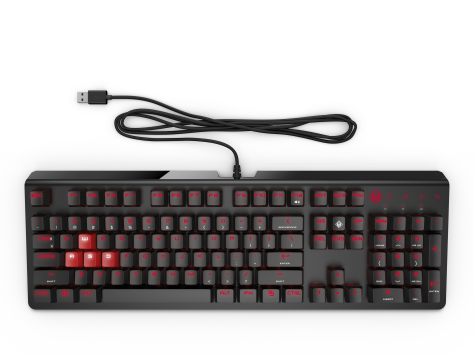 HP - Keyboard - Wired - Spanish - USB - Ergonomic Design - All black