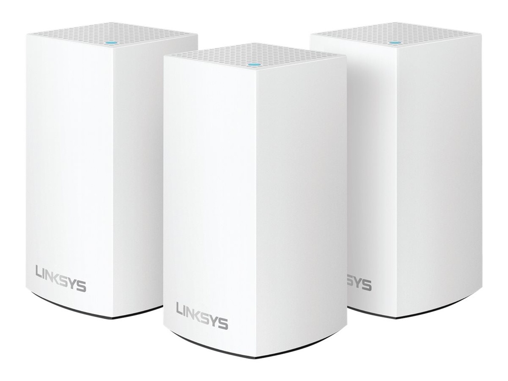 Linksys VELOP Whole Home Mesh Wi-Fi System WHW0103 - Sistema Wi-Fi (3 enrutadores) - malla - GigE - 802.11a/b/g/n/ac, Bluetooth 4.1 - Doble banda
