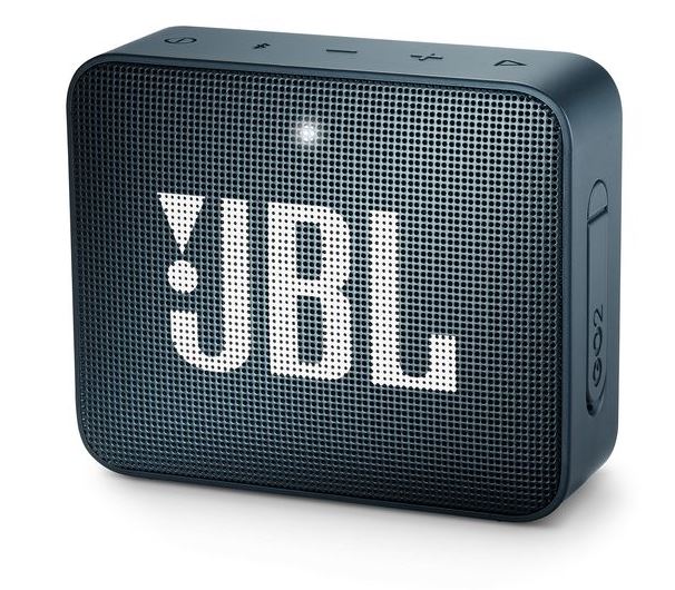 JBL Go 2 - Altavoz - para uso portátil - inalámbrico - Bluetooth - 3 vatios - azul marino - 5 horas de reproducción - Resistente al agua - Entrada de cable de audio