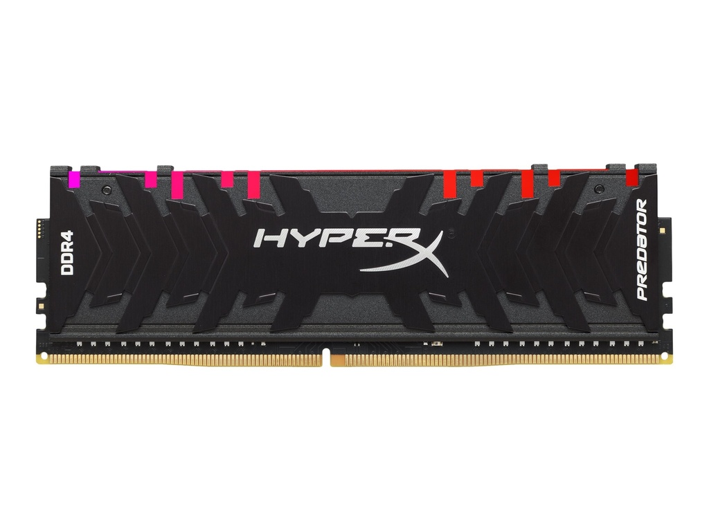 HyperX Predator RGB - DDR4 - kit - 32 GB: 4 x 8 GB - DIMM de 288 espigas - 2933 MHz / PC4-23400 - CL15 - 1.35 V - sin búfer - no ECC