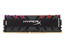 HyperX Predator RGB - DDR4 - kit - 32 GB: 4 x 8 GB - DIMM de 288 espigas - 2933 MHz / PC4-23400 - CL15 - 1.35 V - sin búfer - no ECC