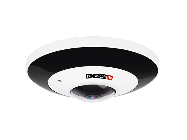 Provision-ISR FEI-360IP5 - Cámara Fisheye IP - Antivandálica IK 10 - Lente: 1.07mm 360°- Sensor: 1/2.9” CMO, 6 Mega-Píxel - Distancia en IR 15M - uso interior -  1 Entrada y 1 Salida de Alarma y Audio - Compresión H.265 / H.264 / MJPEG - Conectividad: RJ45 (POE) - Compatibilidad ONVIF - Grabación Local en Micro SD  Máximo 128 - DC12V/~300mA   /   PoE/~3W - IK10  