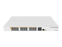 MikroTik Cloud Router Switch CRS328-24P-4S+RM - Conmutador - L3 - Gestionado - 24 x 10/100/1000 (PoE) + 4 x 10 Gigabit SFP+ - montaje en rack - PoE+ (450 W)