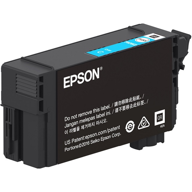 Epson T40W - 50 ml - gran capacidad - cián - original - blíster con alarmas de RF/acústica - cartucho de tinta - para SureColor T2170, T3170, T3170M, T5170