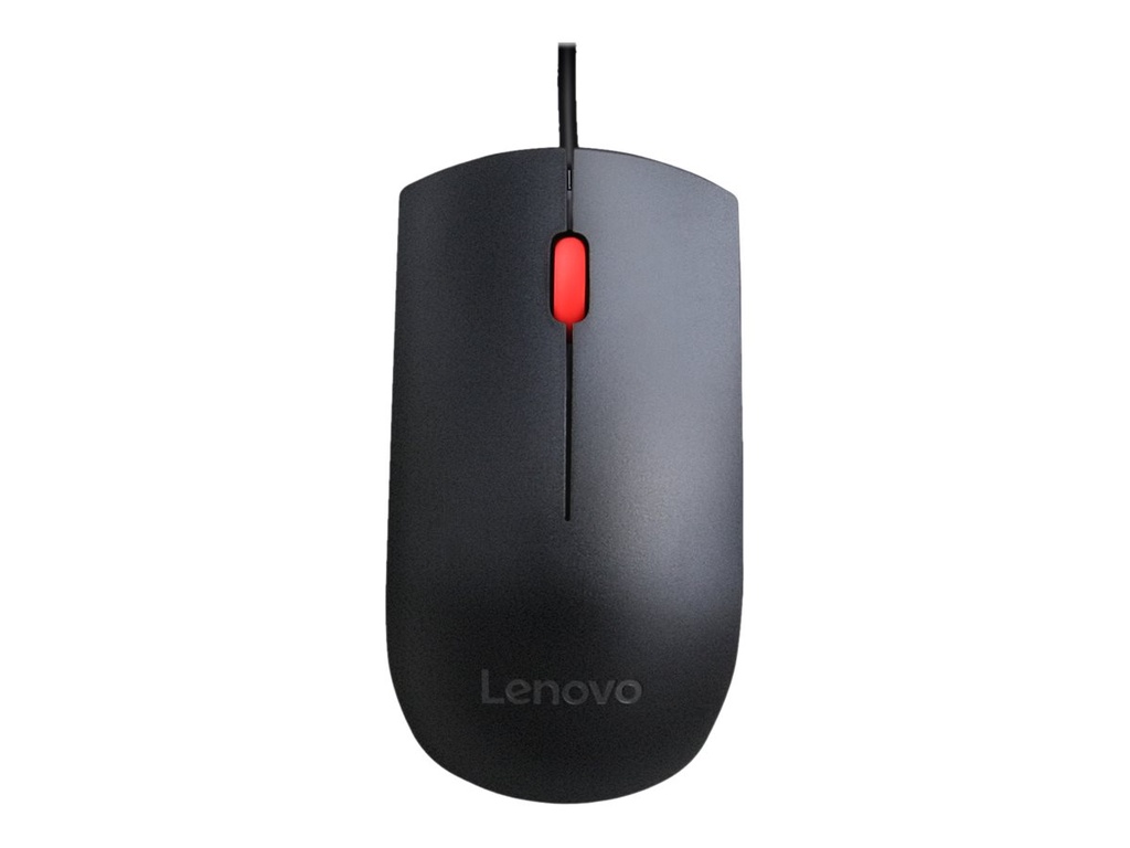 Lenovo Essential - Ratón - diestro y zurdo - óptico - 3 botones - cableado - USB - negro - para Legion 5P 15ARH05; ThinkCentre M70; M90; ThinkPad L15 Gen 2; P14s Gen 1; V50s-07; V55t-15