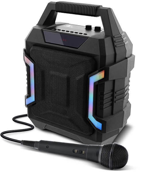 Xtech XTS-700 - Spree Sistema de altavoces - Negro - Potente parlante con iluminación LED integrada para una experiencia de sonido súper divertida - Reproducción de archivos de audio directamente desde una unidad de memoria USB o una tarjeta de memoria de marca microSD para mayor versatilidad - Permite la conexión con dispositivos cableados a través del puerto auxiliar estéreo - Batería recargable integrada en la unidad ofrece largas horas de reproducción ininterrumpida