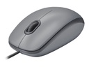 Logitech M110 Silent - Ratón - diestro y zurdo - óptico - 3 botones - cableado - USB - gris