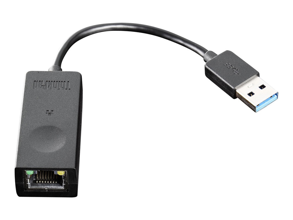 Lenovo ThinkPad USB 3.0 Ethernet adapter - Adaptador de red - USB 3.0 - Gigabit Ethernet - para ThinkCentre M720; ThinkPad L15 Gen 2; P14s Gen 1; ThinkSmart Hub 11; V50s-07; V55t-15