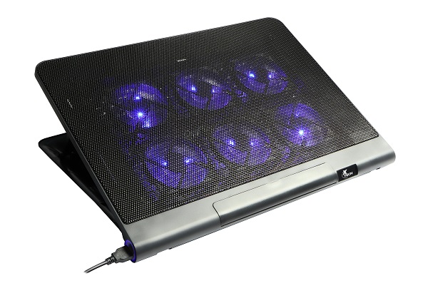 Xtech - Notebook stand - XTA-160 - Kyla - gaming - Laptop-size compatibility: Up to 17in - Number of fans: 6 LED Blue light - Adjustable height: 3 positions - Connectivity: 2 USB ports