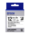 Epson LabelWorks LK-4WBQ - Negro sobre blanco - Rollo (1,2 cm x 5 m) 1 bobina(s) cinta de etiqueta - para LabelWorks LW-1000, 300, 400, 600, 700, 900, K400, Z5010, Z700, Z710, Z900