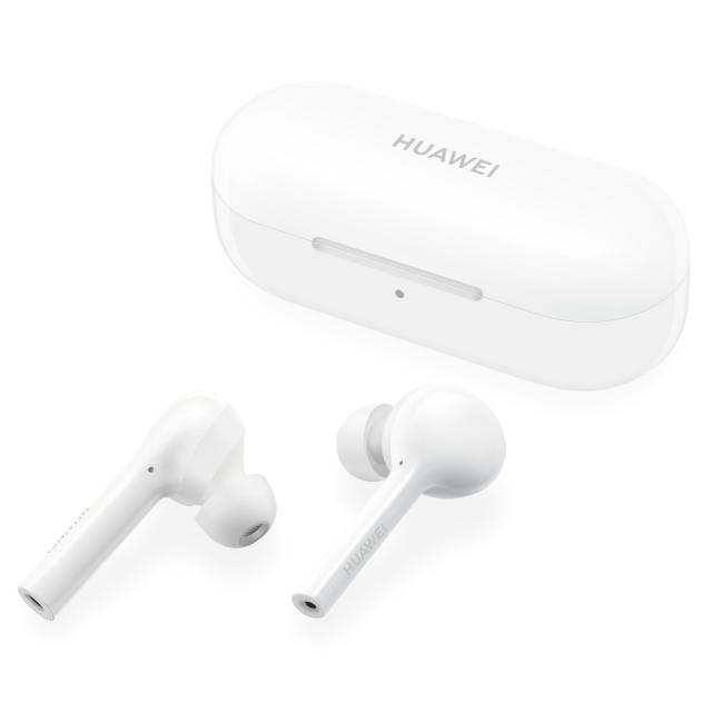 Huawei FreeBuds Lite CM-H1C - Auriculares inalámbricos con micro - en oreja - Bluetooth - cancelación de sonido activo - blanco cerámica