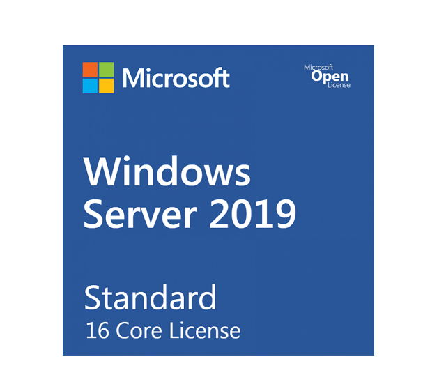 Microsoft Windows Server 2019 Standard - Licencia - 16 núcleos, 2 máquinas virtuales - OEM - ROK - bloqueado por BIOS (Dell)
