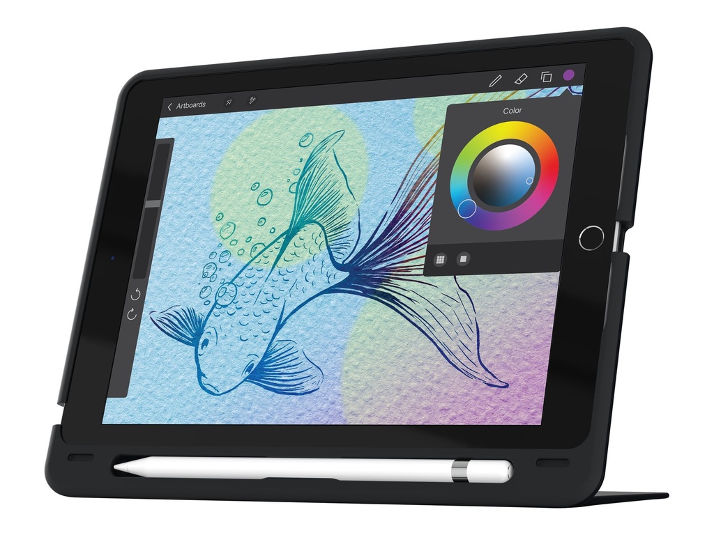 ZAGG Slim Book go - Caja de teclado y folio - retroiluminación - Bluetooth - para Apple iPad de 9,7" (5ª generación, 6ª generación)