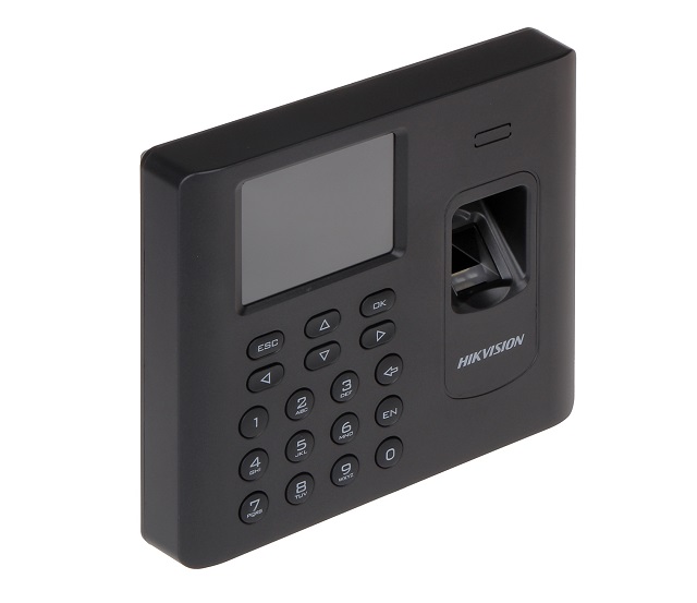 Hikvision DS-K1A802MF - Sistema de reloj registrador - huella dactilar, RFID - 3000 empleados - Ethernet, USB, Wi-Fi - negro