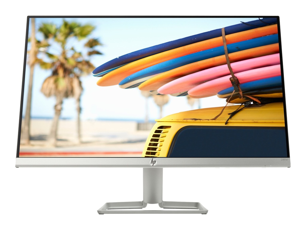 HP 24fw - Monitor LED - 24" - 1920 x 1080 Full HD (1080p) @ 60 Hz - IPS - 300 cd/m² - 1000:1 - 5 ms - HDMI, VGA