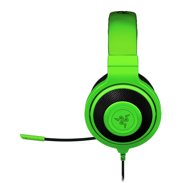 Razer Kraken - Auricular - tamaño completo - cableado - conector de 3,5 mm - aislamiento de ruido - verde