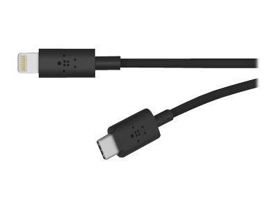 Belkin BOOST CHARGE - Cable Lightning - Lightning (M) a USB-C (M) - 1.2 m - negro - para Apple iPad/iPhone/iPod (Lightning)