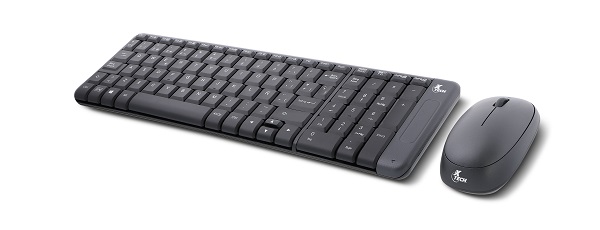 Xtech - Keyboard and mouse set - Wireless - Spanish - USB / 2.4 GHz - Black - multimedia XTK-310S