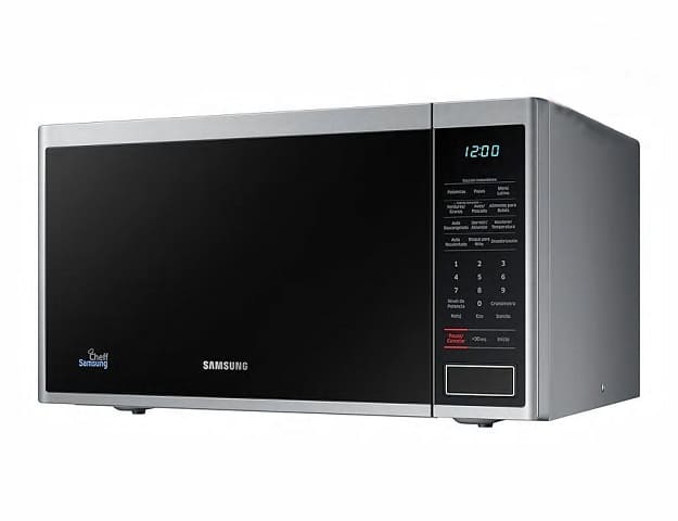 Samsung - Microondas - MS40J5133CT/AP - Plateado - Puerta acero inoxidable  -  Interior en esmaltado cerámico 