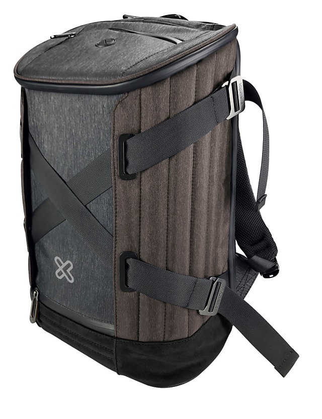 Klip Xtreme - Notebook carrying backpack - 15.6" - 1680D nylon - Gray / Mocha brown