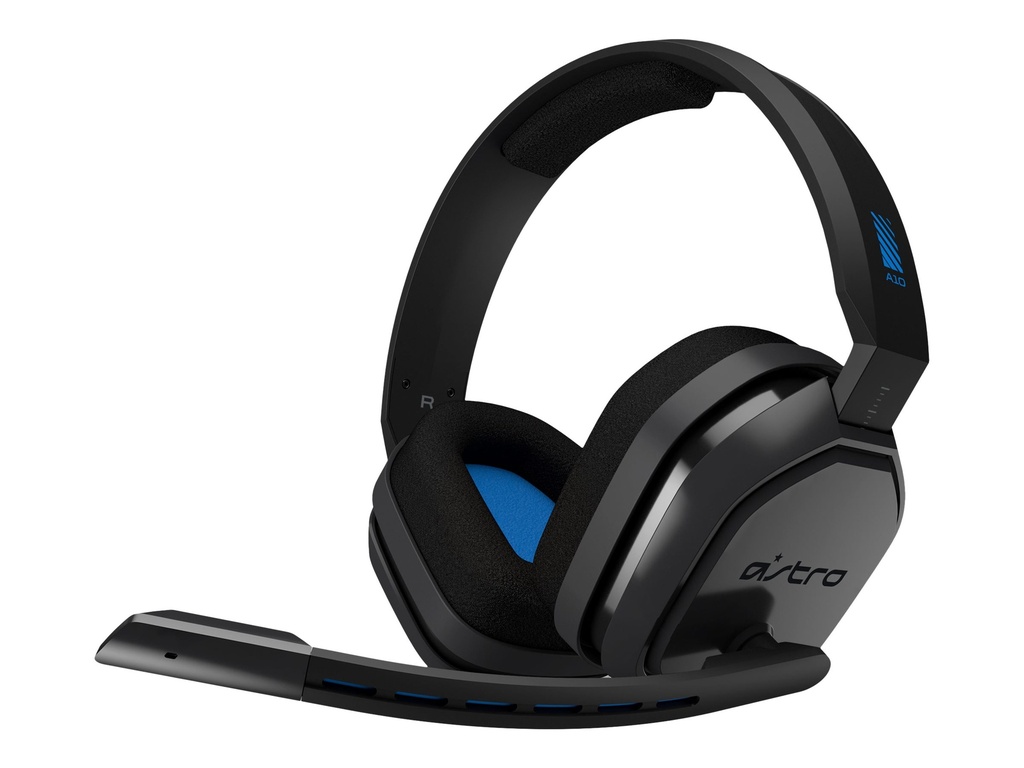 ASTRO A10 - Auricular - tamaño completo - cableado - conector de 3,5 mm - gris, azul - para Sony PlayStation 4, Sony PlayStation 4 Pro, Sony PlayStation 4 Slim, Sony PlayStation 5