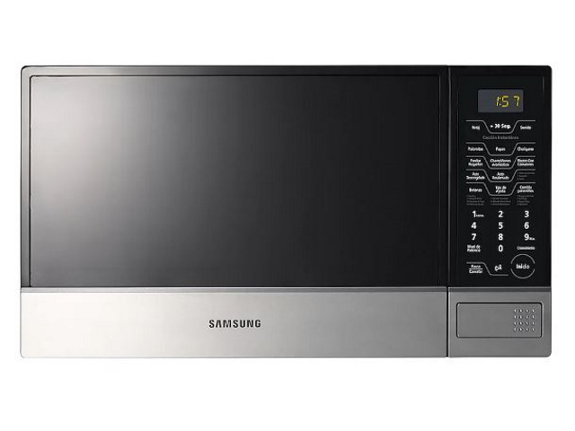 Samsung - Microondas - AME811CST-XAP - Puerta acero inoxidable - Negro - Interior en esmaltado cerámico - 517 mm x 297 mm x 386 mm 