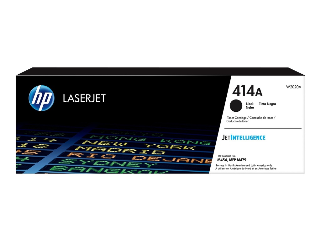 HP 414A - Negro - original - LaserJet - cartucho de tóner (W2020A) - para Color LaserJet Pro M454, MFP M479