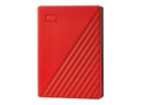 WD My Passport WDBPKJ0040BRD - Disco duro - cifrado - 4 TB - externo (portátil) - USB 3.2 Gen 1 - AES de 256 bits - rojo