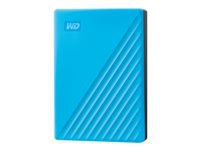 WD My Passport WDBPKJ0040BBL - Disco duro - cifrado - 4 TB - externo (portátil) - USB 3.2 Gen 1 - AES de 256 bits - azul