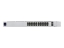 Ubiquiti UniFi Switch USW-24-POE - Conmutador - Gestionado - 24 x 10/100/1000 (16 PoE+) + 2 x Gigabit SFP - sobremesa, montaje en rack - PoE++ (95 W)