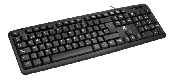 Xtech - Keyboard - Wired - Spanish - USB - Black - Standard XTK-092S