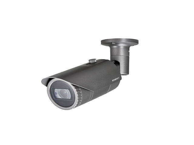 Hanwha Techwin WiseNet Q QNO-6082R - Cámara de vigilancia de red - color (Día y noche) - 2 MP - 1920 x 1080 - motorizado - compuesto - LAN 10/100 - MJPEG, H.264, H.265 - PoE Class 3