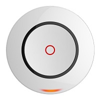 Hikvision - Panic Button - DS-PD1-EB-WR-433MHz -  Botón de pánico inalámbrico para panel de alarma - Uso interior - Protegidos por el cifrado AES-128 - Comunicación en 2 vías (hasta 800 metros en área abierta