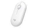 Logitech Pebble M350 - Ratón - óptico - 3 botones - inalámbrico - Bluetooth, 2.4 GHz - receptor inalámbrico USB - blanco