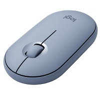 Logitech Pebble M350 - Ratón - óptico - 3 botones - inalámbrico - Bluetooth, 2.4 GHz - receptor inalámbrico USB - gris azulado